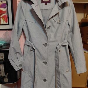 Johnston & Murphy Light Gray Trench Coat